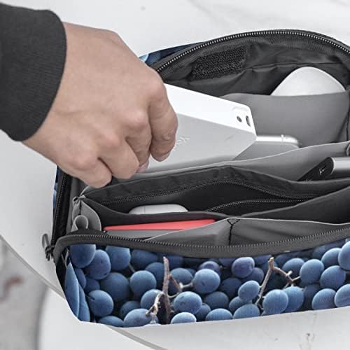 Bolsa de maquiagem de uva -uva de frutas para bolsa portátil de transmissão por portátil para saco de beleza de higiene pessoal para