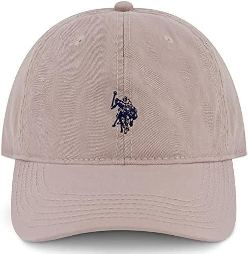 U.S. Polo Assn. Pequeno chapéu de beisebol do logotipo do Polo Polo, algodão, tampa ajustável