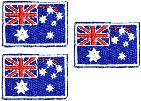 Mini Mini Country Australia Stand Set. Austrália Patch Nacional de bandeira patches bordados Apliques bordados Símbolos Crachado