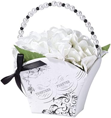 Lillian Rose Vintage Black and White Flor Girl Basket