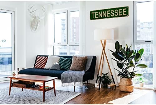 Linnstore Tennessee Sign, America Nome do Estado Vintage Metal Tin Sign, Decoração de parede para escritório/casa/sala de