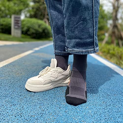6 pacote meias de tornozelo masculino com performance de almofada esportes atléticos Sports Soft confortable Brindle