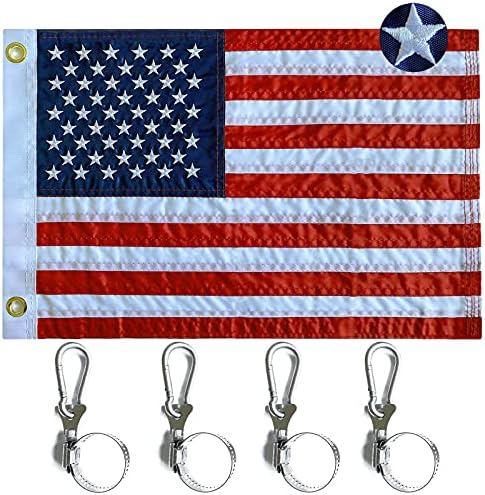 Bandeira americana wdgg para bandeiras de barco marinha 12x18- estrelas bordadas e ilhós de meta