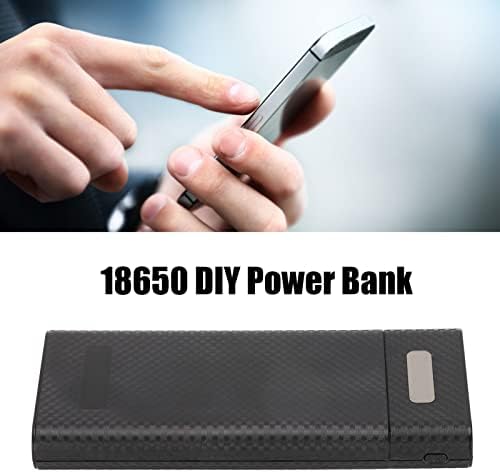 DUSC 18650 Power Bank Box, Compact 18650 Power Bank Case portátil 10W Carregamento rápido para a maioria dos telefones celulares