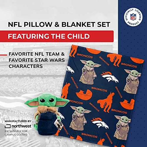 Northwest NFL X Star Wars Pillow & Blanket Conjunto 40 x 50 com a criança