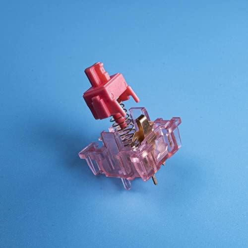 Interruptores de rosa/morango bóff Ktt, interruptor transparente rosa linear de 3pin 45g para teclado mecânico de jogos personalizado