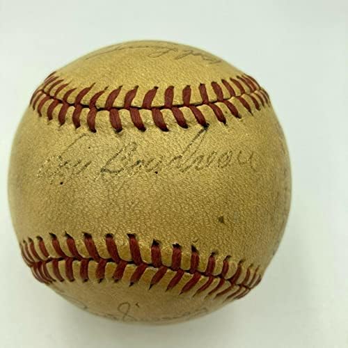 1946 A equipe de Cleveland Indians assinou a Liga Americana Oficial Harridge Baseball - Bolalls autografados