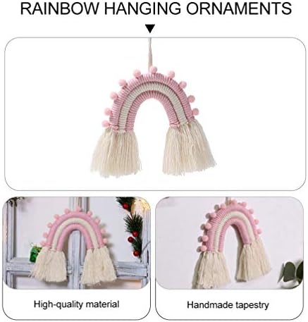 Acessórios domésticos do Kesyoo Rainbow Wall Hanging decoração de macramamento de parede decoração de parede tecido