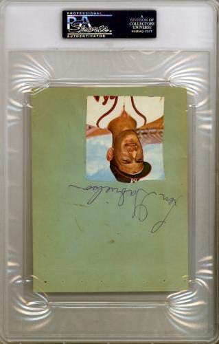 Hank Aaron autografou a página do álbum 4.5x6 Milwaukee Braves vintage no início dos anos 60 PSA/DNA 83964260 - MLB Cut Signatures