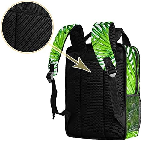 Tbouobt Travel Mackpack Laptop Laptop Casual Mochila Para Mulheres Homens, Folhas Tropicais Verde Modern Palm