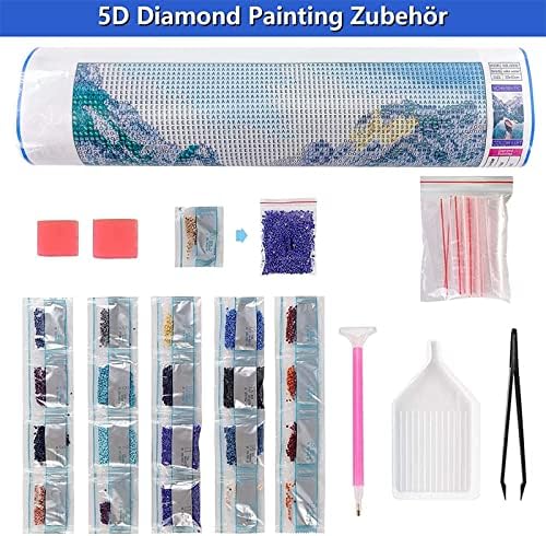 Diamond Painting Kits Aquarela Paisagem Arte de Diamante para Adultos, Diamantes Dots Bordado Full Bordado Cruzada