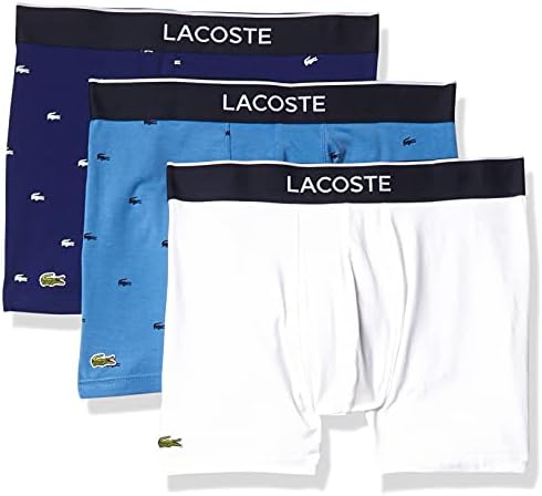 Lacoste Men's Casual em todo o Croc 3 Pack Cotton Stretcher Briefs