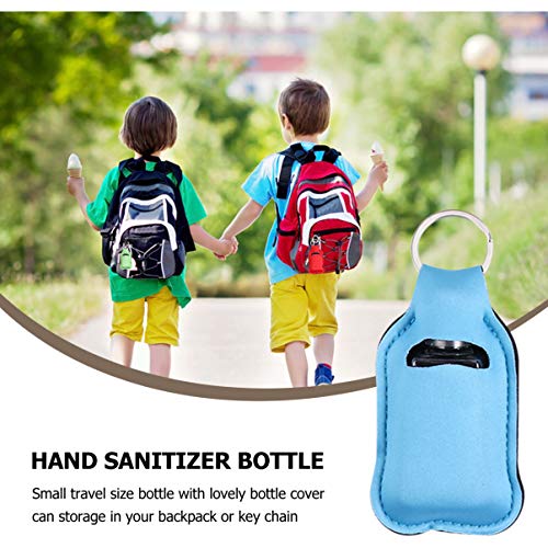 Hemoton 6 PCs Travel Bottle Kichain Solter 30ml Plástico garrafa de plástico vazia Chave de chaveiro reutilizável para o gel de chuveiro