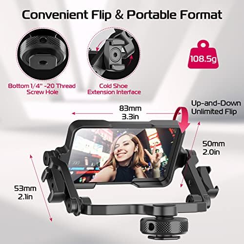 Adaptador de montagem de câmeras de câmera Tripé QR da placa de liberação rápida da garra da garra de ULANZI+ kit de espelho selfie para smartphone