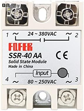 Lidon 1PCS 10A 25A 40A 60A AC-AC Relé de estado sólido monofásico AC SSR SSR-10AA SSR-25AA SSR-40AA SSR-60AA 80-250VAC