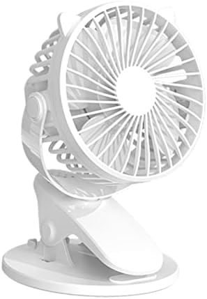 Homoyoyo Desk Fãs recarregáveis ​​fãs pessoais pequenos ventilador de mesa portátil de resfriamento portátil Charging Fan Mini Fan Clip Mini Fan Fan Table Fan Office Small Fan Electric Fan Clip White Mute On Fan Fan