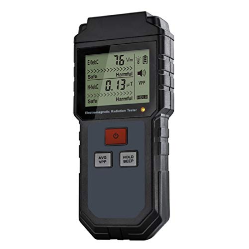 TOPTEKITS Testador de radiação de campo eletromagnético EMF medidor de mão Handheld Dosímetro Dosímetro digital Medição do detector LCD para telefone do computador