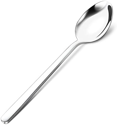 Jantar Kingstone Spoons Conjunto de 16, 8 polegadas 18/10 colher de talheres de aço inoxidável para casa, cozinha e