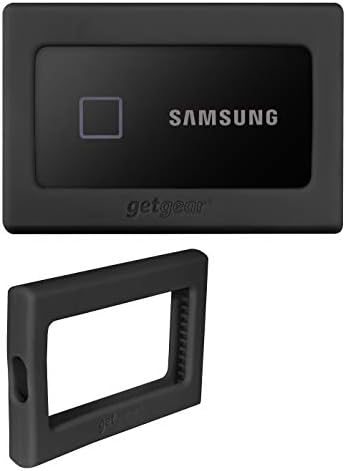 GetGear Silicone Bumper para Samsung T7, T7 Touch SSD portátil- 1 TB, 2TB, 500 GB, USB 3.2, absorção de choque forte, escorregamento-