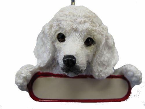 Ornamento de Poodle Pals Papai Noel com placa de nome personalizada Um grande presente para os amantes do poodle