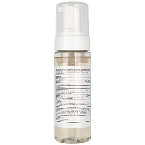 Drformulas Face Wash para pele oleosa e acne com ácido salicílico, vitamina C e óleo da árvore do chá | Limpador de espuma