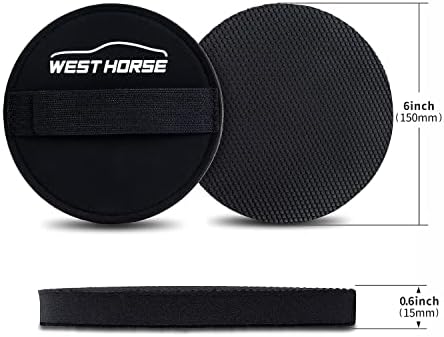 West Horse 6 Detalhamento de carros Clay Pad, Disco de barra de argila para detalhes automáticos, 1pc Magic Clay Pad e 1pc Hand Strap Applicator