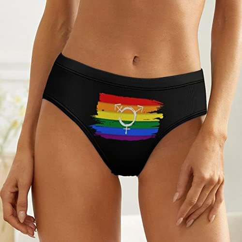 Aquarela Bandeira de Rainbow Spectrum Roupa íntima Soft Brief -calcties Thong Thong