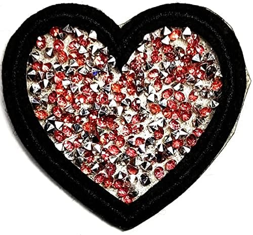 Kleenplus shinestone coração rosa patches adesivos artes amor coração desenho animado signo símbolo símbolo de camisola de
