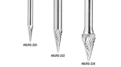 Ferramenta Amana - Burs -226 Carboneto Sólido Ponto de Cone Ponto 1/2 dia x 7/8 x 1/4 Shank Double Cu