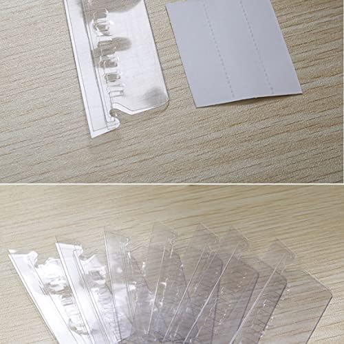 Guias da pasta de arquivos 50pcs Penduradas e inserções de etiqueta de plástico transparente para identificação rápida de arquivos