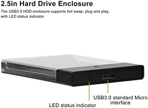 USB3.0HDDDEnclosure, design transparente de design reforçado com shell SSD 6Gbps para casa para o cargo