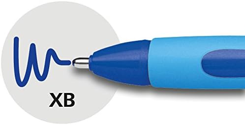 Caneta esferográfica slider slider schneider, 1,4 mm, barril azul claro, tinta azul, caixa de 10 canetas