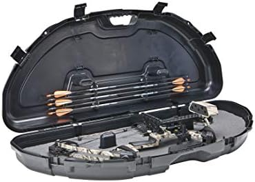 Plano Protector Compact Bow Case, preto, caixa de arco duro, mantém até cinco flechas, armazenamento e proteção contra arco e flecha anti-esmagamento