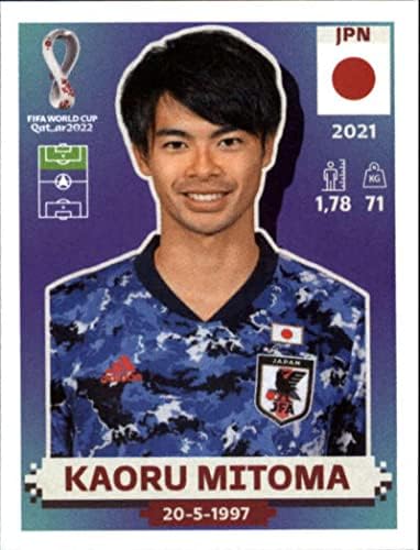 2022 Panini World Cup Qatar Adesivo JPN19 Kaoru Mitoma Grupo E Japão Mini Adesivo Card