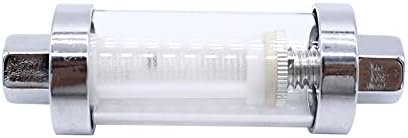 Filtro de combustível universal xixian, universal 3/8 '' 1/4 '' '5/16' 'encaixa o filtro de combustível em linha reutilizável de vidro cromado com 6 mangueiras kit de filtro de combustível