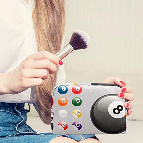 Bolsa de higiene pessoal Bolsa de lave de lavanderia de maquiagem cosmética com bolas de bilhar com zíper para acessórios de viagem Essentials