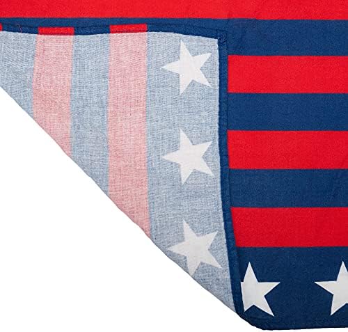 Twig & Bale USA Muslin Baby Blanket Red and Blue - Stars and Stripes - 47 x 43 - Algodão orgânico - bandeira patriótica Receber cobertor