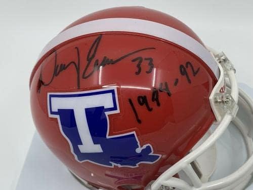 Doug Evans Louisiana Tech Bulldogs assinou mini capacete de capacete PSA - Mini capacetes autografados da NFL