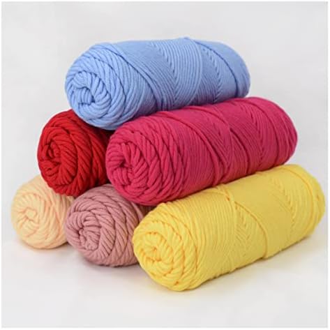 Dolelai 100g/bola grossa de lã de lã de leite macio algodão para tricô mannitudado Cvrochet Cotton Yarn Fio malha