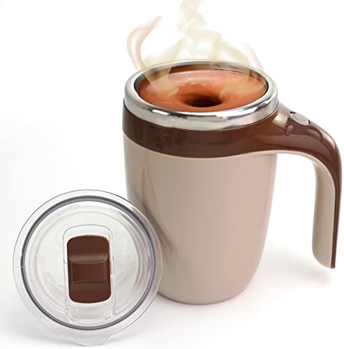Caneca de café de agitação auto -agressiva, caneca automática automática de café, copo de café reutilizável em aço inoxidável de