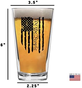 Constituição do Rogue River Tactical USA Nós, as pessoas, sinalizam o Patriótico Vidro de Vidro da Copa Pint 16oz Pub Presente para