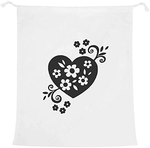 Azeeda 'Floral Heart' Laundry/Lavagem/Bolsa de Armazenamento