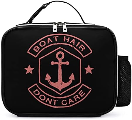 Cabelo de barco não se importa com a lancheira isolada lancheira reutilizável bolsa de almoço para viajar de escritório viajar