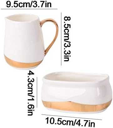 Molho de porcelana de barco e creme para café e chá com jarro de creme multifuncional com alça/jarra de açúcar/leite pequeno copo de