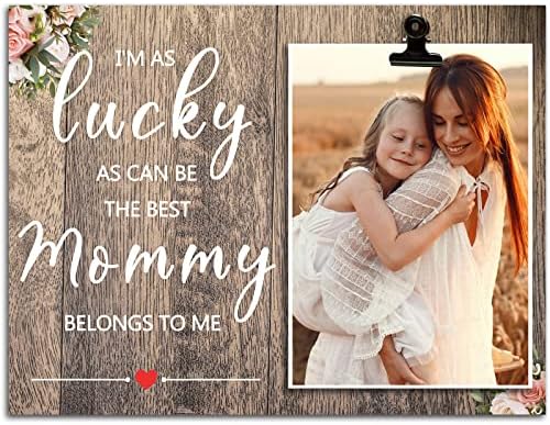 Kingnow Mom Picture Frame 4x6 Wood Frame Birthday Mothers Day Gifts From Filhe Son