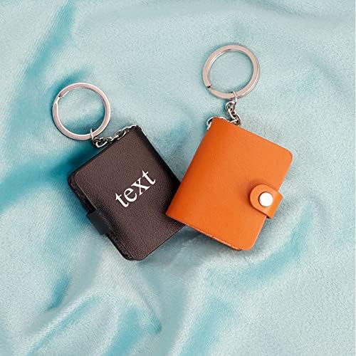 Keychain de foto personalizado wexibauyl com 12 fotos álbuns de foto personalizados Chave -Chain Mini Leather Keyring
