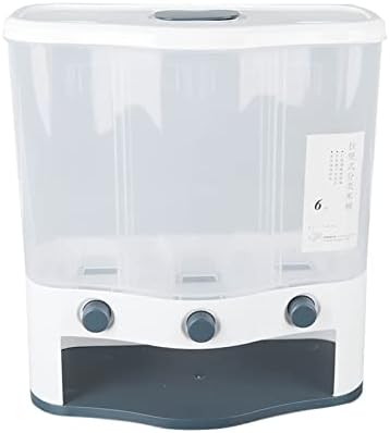 Haofy 3 Grade Grade Dispenser Box 6L Grande capacidade de janela transparente e recipiente de armazenamento de grãos