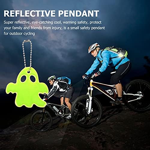 Happyyami 10pcs Halloween Ghost Pingents Refletiva Refletor Keycahin Pingentnts Super Brilhas Chain Keyring refletor