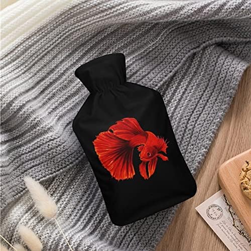 Red Fighting Fish Water Water Bottle 1000ml com tampa macia Removável Hot Pack Pack Pacote de injeção de água para os