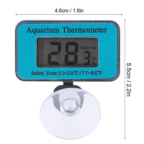 Termômetro de aquário à prova d'água Termômetro LCD Digital Aquarium com o termômetro de tanque de peixes de copo de sucção